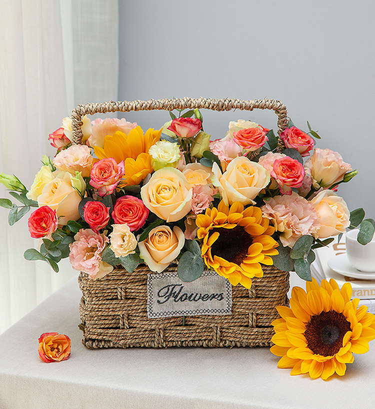 Sunshine Messenger Flower Basket