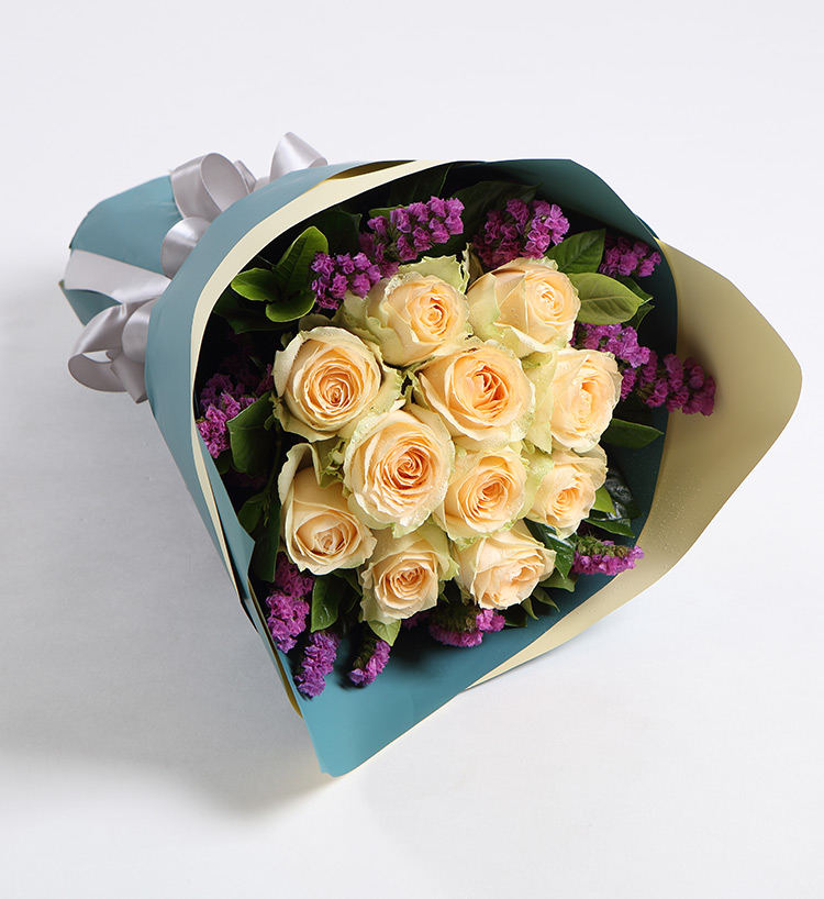 Champagne Pink Roses — alternate view
