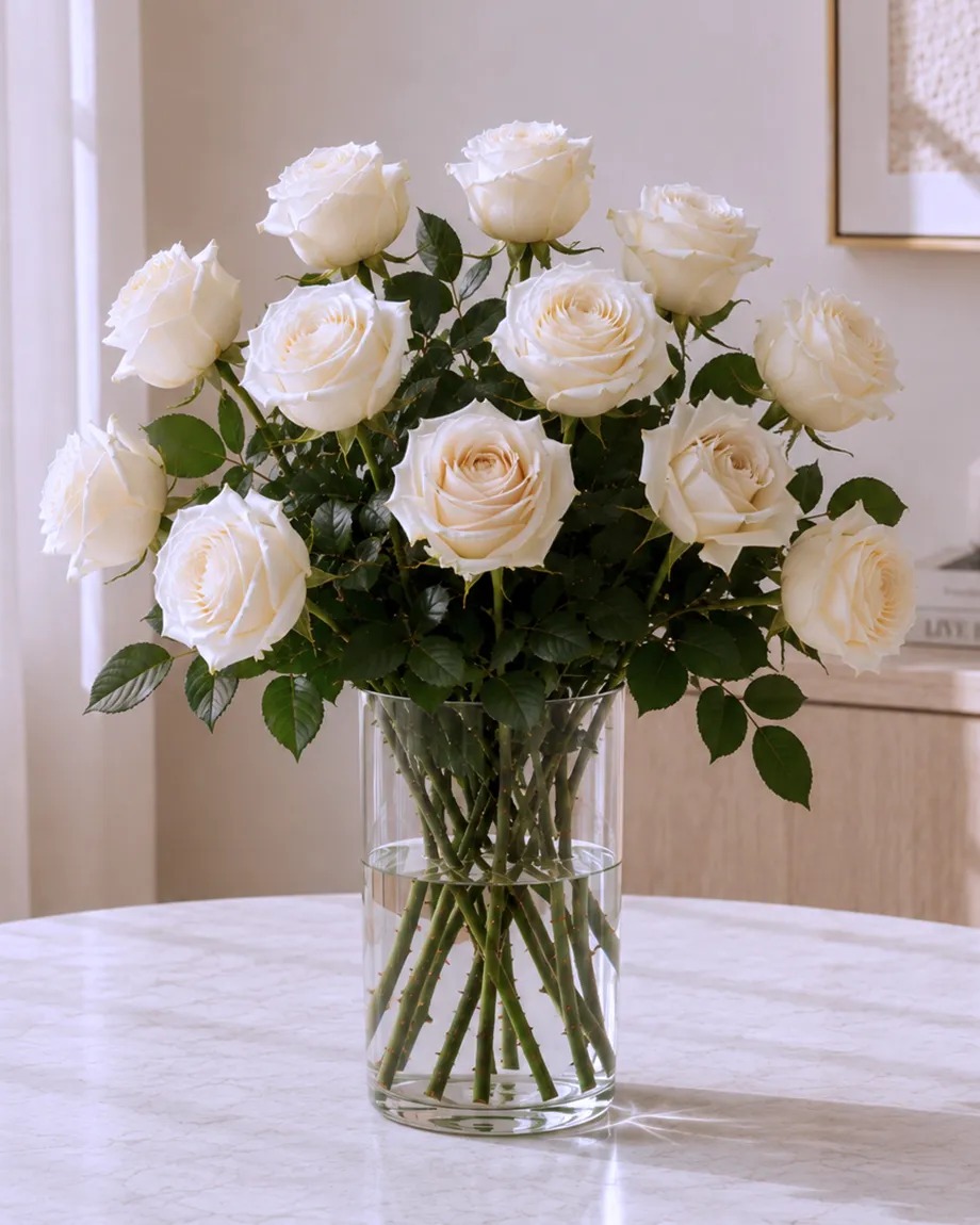 Classic White Roses