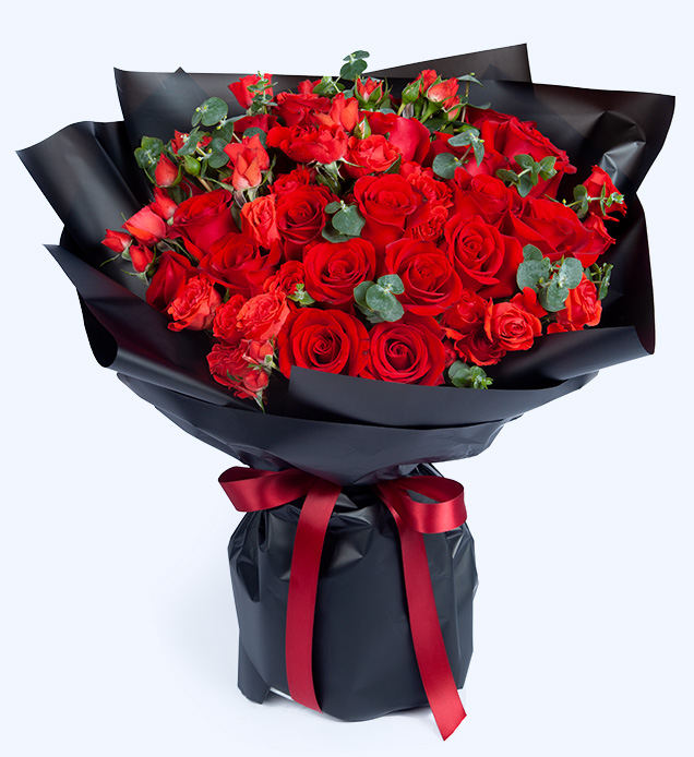 Fiery Love Red Roses