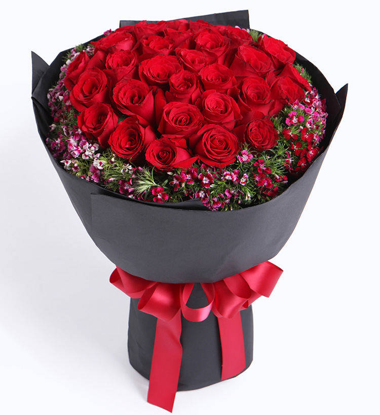 Thirty-three Corolla Red Roses Bouquet