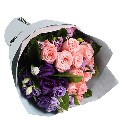 Twelve Roses Bouquet — alternate view