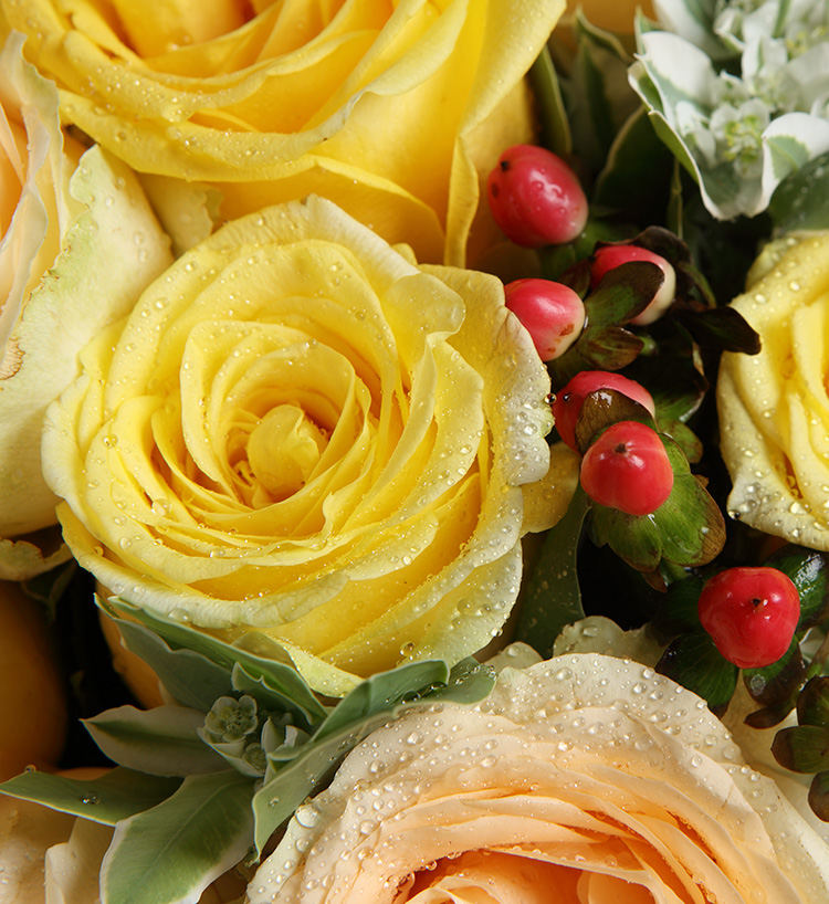 Eleven Yellow Roses Bouquet — alternate view