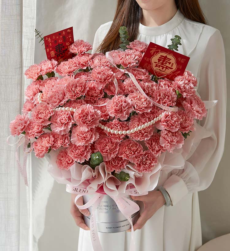 Long Life Pink Carnation Bucket — alternate view