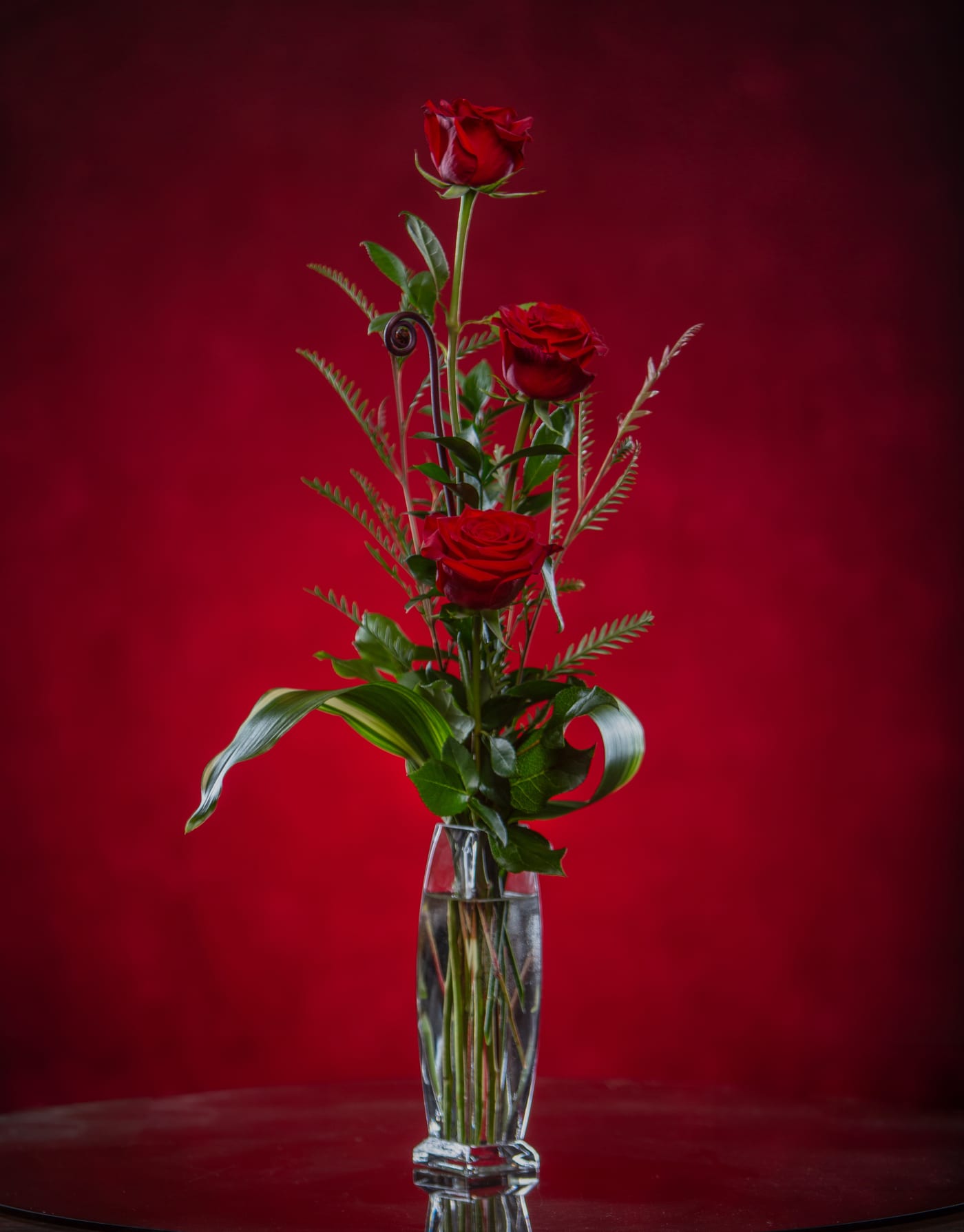 Love Letters Red Roses with Vase — alternate view