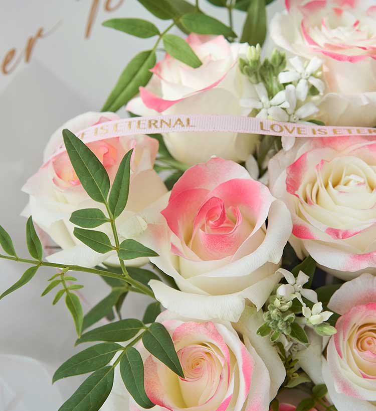 Pride White Roses — alternate view